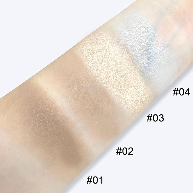 Face Highlighter Makeup Palette, Shimmer Glitter Diamond Sparkly Highlighters Makeup Palette Powder for Face Body Cheek Skin 03# Champagne Gold