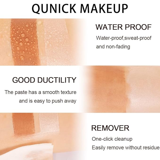 evpct 2Pcs Face Cream Contour Bronzer Sticks Makeup Highlighter Highlight Brown Creme Cheek Contour Sticks contorno en crema Bronzing Foundation Stick Kit Shadow Shading Face Contour Highly Piamented