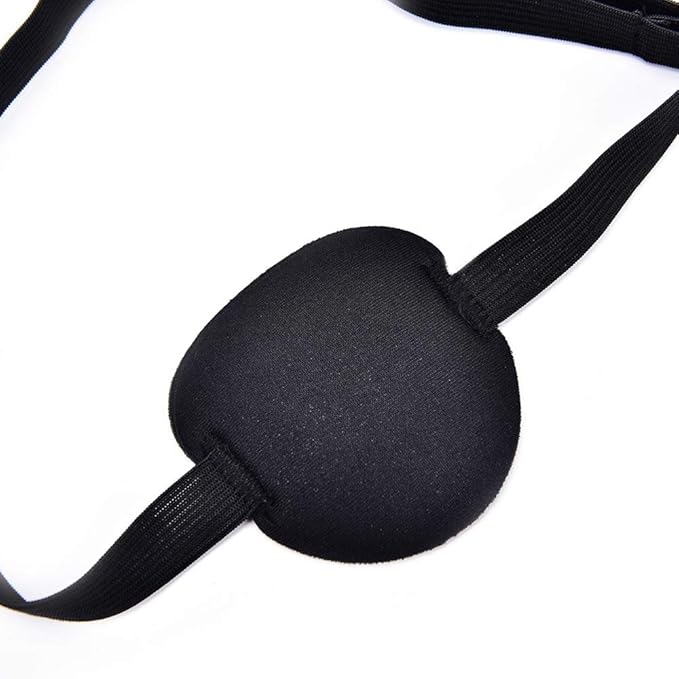 Eye Patch Adult Kid's Adjustable Soft and Comfortable Eye Patch Single Eye Mask for Recovery Eye Amblyopia Halloween Party Decoration 3 Pack