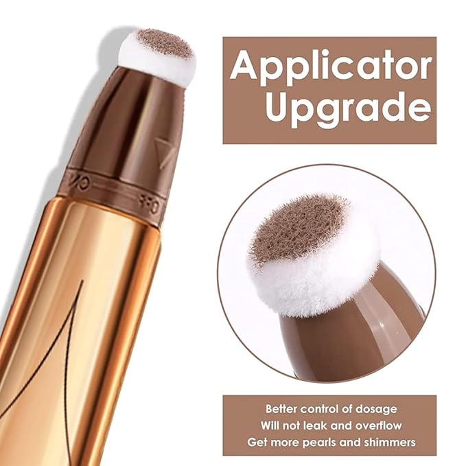 3 Color Contour Beauty Wand, Highlighter ，Face Concealer Contouring with Cushion Applicator Long Lasting & Smooth Matte Finish Liquid Illuminator Makeup Stick .(01 Contour+03 Cherry Red +05 Bronze Gold)