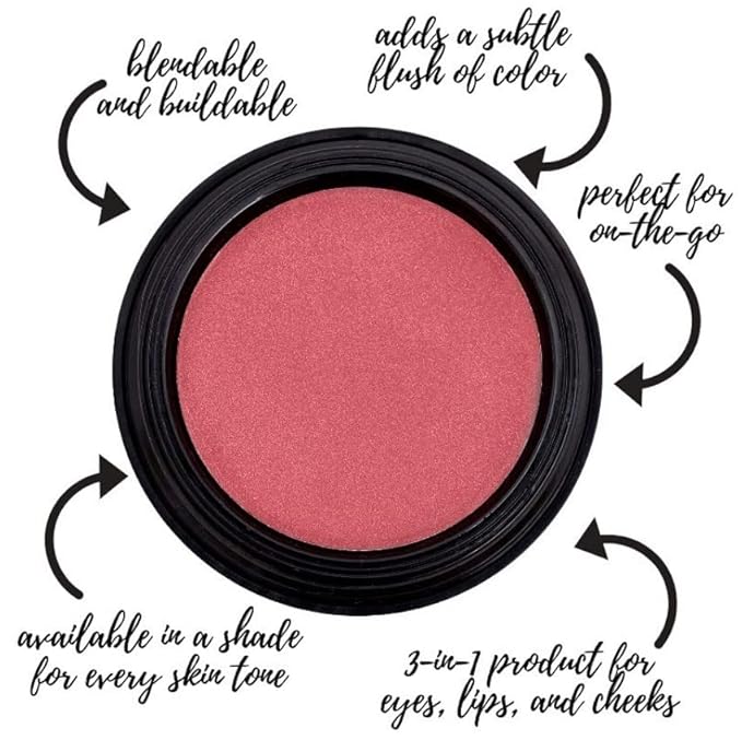 Gabriel Cosmetics Multi Pot (Magnolia - Bronze/Shimmer), 3-in-1 Smooth Finish Formula for Eyes,Lips, and Cheeks. Natural, Paraben Free, Vegan, Gluten-free, Cruelty-free, Non GMO, 0.08 oz.