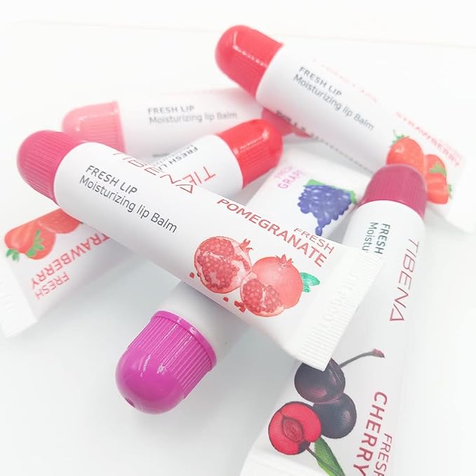 Fresh Lip Moisturizing Lip Balm, Tinted Lip Balm, Moisturizing Lip Care, Gift for Women, for Dry Lips, with Shea Butter (Pomegranate)