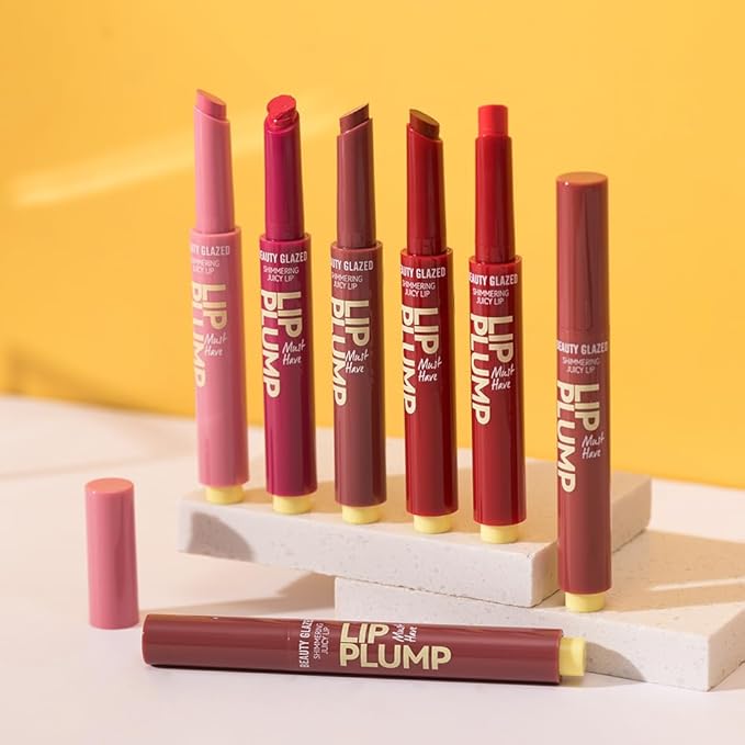 MAEPEOR Hydrating Lip Plumper 12 Colors Moisturizing Shiny Juicy Lip Balm Long Lasting Nourishing Lip Pluming Balm（Color 06)