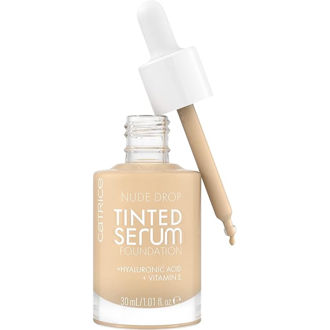 Catrice | Nude Drop Tinted Serum Foundation | Lightweight, Hydrating, Buildable Coverage | Enriched with Hyaluronic Acid & Vitamin E | Vegan & Cruelty Free (004N)