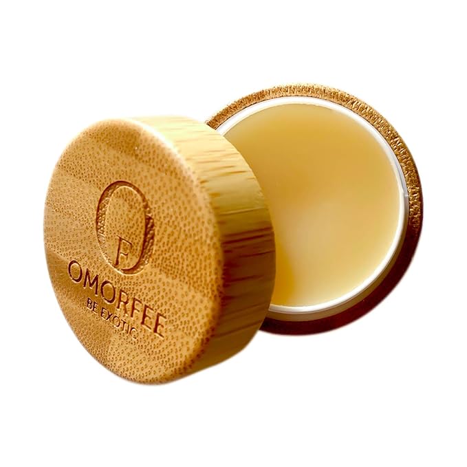 Omorfee 100% Organic Lip Lightening Balm, balm for Dark Lips, Balm with SPF, Natural Protection, Repair, Moisturizer, Cocoa Butter, Carrot Seed Oil & Pineapple Extract -10g/ 0.35Oz