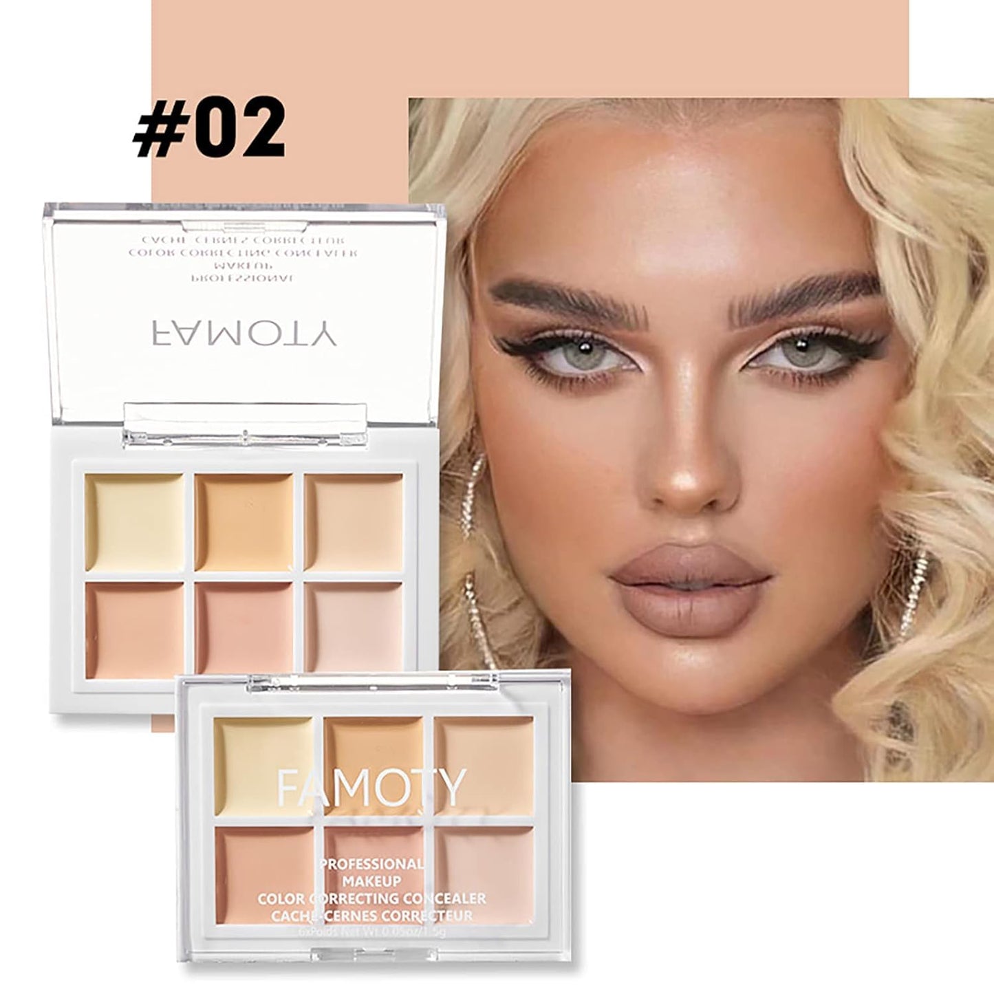 6 Colors Face Contouring Palette, with 11 Pcs Makeup Brush Kits, Light Color Combination Cosmetics Cream Contour and Highlighting Palette, Cover Dark Circles, Bruises, Age Spots, Blemish