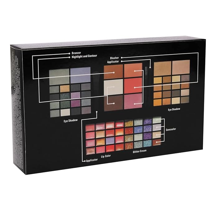 All-in-One Makeup Gift Set Carry All Makeup Kit for Women Full Kit With Makeup Bag Lipgloss Lipstick Concealer Blush Foundation Face Powder Eyeshadow Palette Cosmetic Palette #2