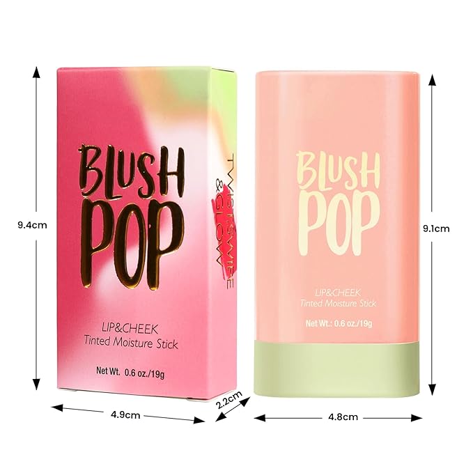 Highlighter Makeup Stick - Blush Highlighters Makeup Stick for Face & Body, Natural Silky Shimmer Highlight, Bendable Long Lasting Highlighter Wand, Cream Korean Highlighter (Rose Gold)