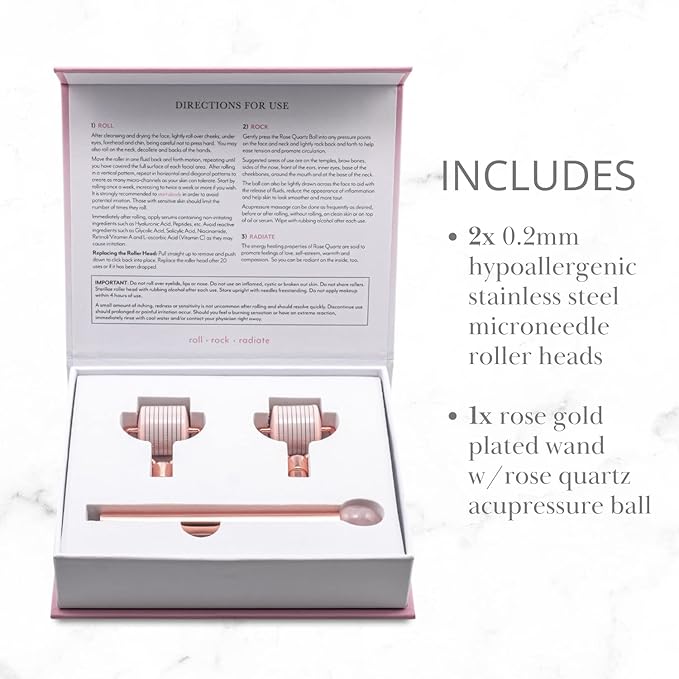 Rose On Rose Derma Roller by Jenny Patinkin