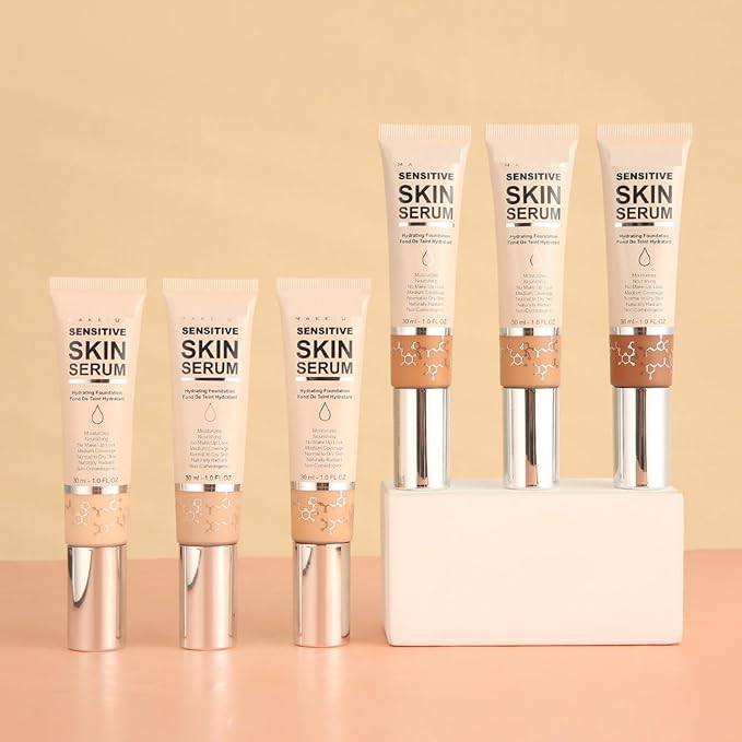 MAEPEOR Hydrating Foundation 6 Colors Full Coverage Liquid Foundation Naturally Mattle Oil-Control Foundation for All Skin Tone (01 Porcelain)