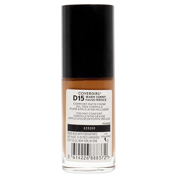 COVERGIRL Trublend Matte Made Liquid Foundation, D15 Warm Tawny, 1.01 Fl Oz, 2 Count