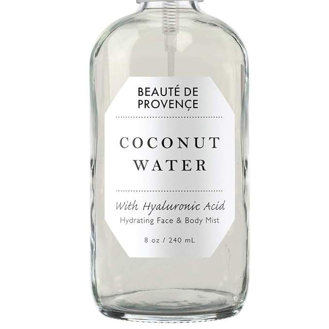 | Face & Body Mist Spray - Hydrating Coconut Water With Moisturizing Hyaluronic Acid | Instant Cooling, Conditoning, Hydrating | 8 FL OZ