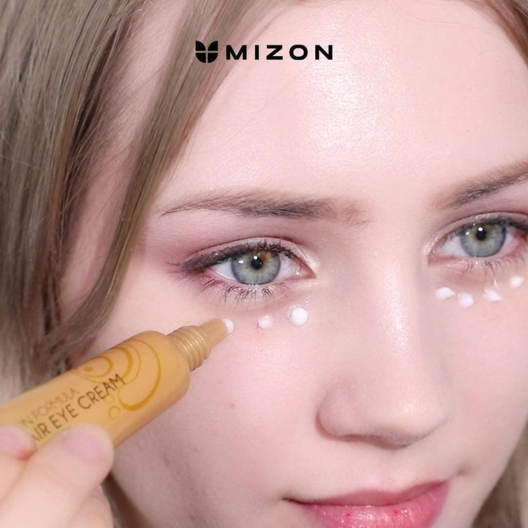 MIZON Snail Repair Eye Cream, Snail Mucin with Niacinamide, Adenosine, Squalane, natural treatment, Wrinkle Care, Hydrating, Under Eye Care, Korean skincare (Tube, 0.50 fl.oz.)