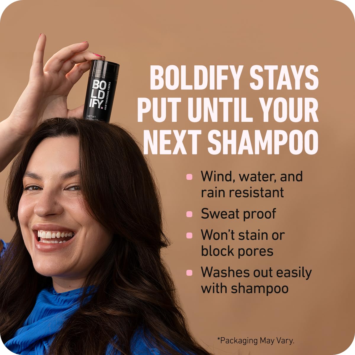 BOLDIFY Hair Fibers (56g) - Fill In Thinning and Fine Hair for an Instantly Fuller, Thicker Look - 14 Shades for Women & Men - Dark Gray