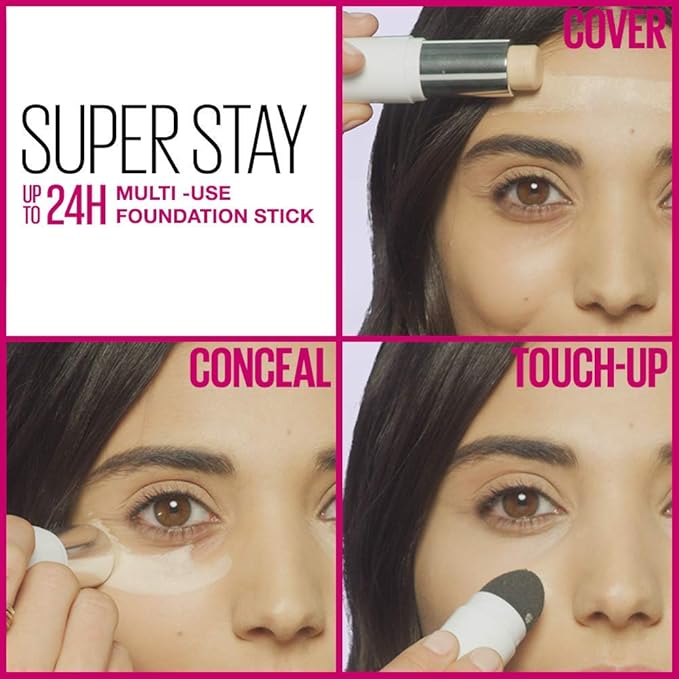 Maybelline New York Super Stay Foundation Stick for Normal To Oily Skin, Fair Porcelain, 0.25 Ounce