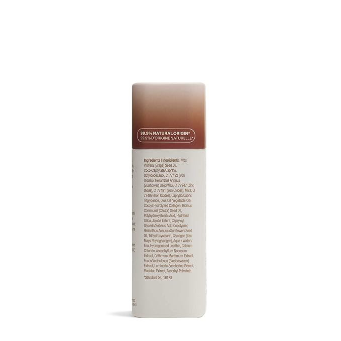 ATTITUDE Oceanly Light Coverage Face Tinted Oil Stick, EWG Verified, Titanium Dioxide-Free, Vegan & Cruelty-Free Tinted Moisturizer, Plastic-Free, Espresso, 0.42 Ounces