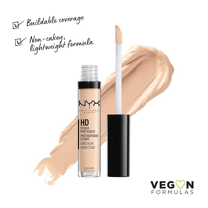 NYX PROFESSIONAL MAKEUP HD Studio Photogenic Concealer Wand, Medium Coverage - Porcelain