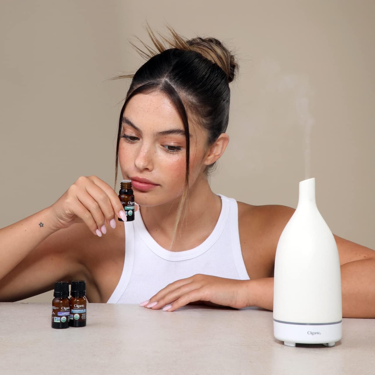 Cliganic Reinforce Essential Oil Blend - Natural Aromatherapy Oil for Diffuser Steam Distilled | Non-GMO Verified