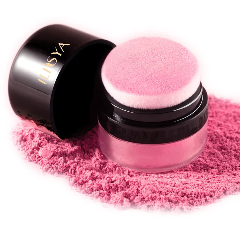 ROUSE Face Blush Powder Makeup Soft Mushroom Blush for Cheeks Long Lasting Makeup Powder Highlight - Matte Finish (Peach Pollen)