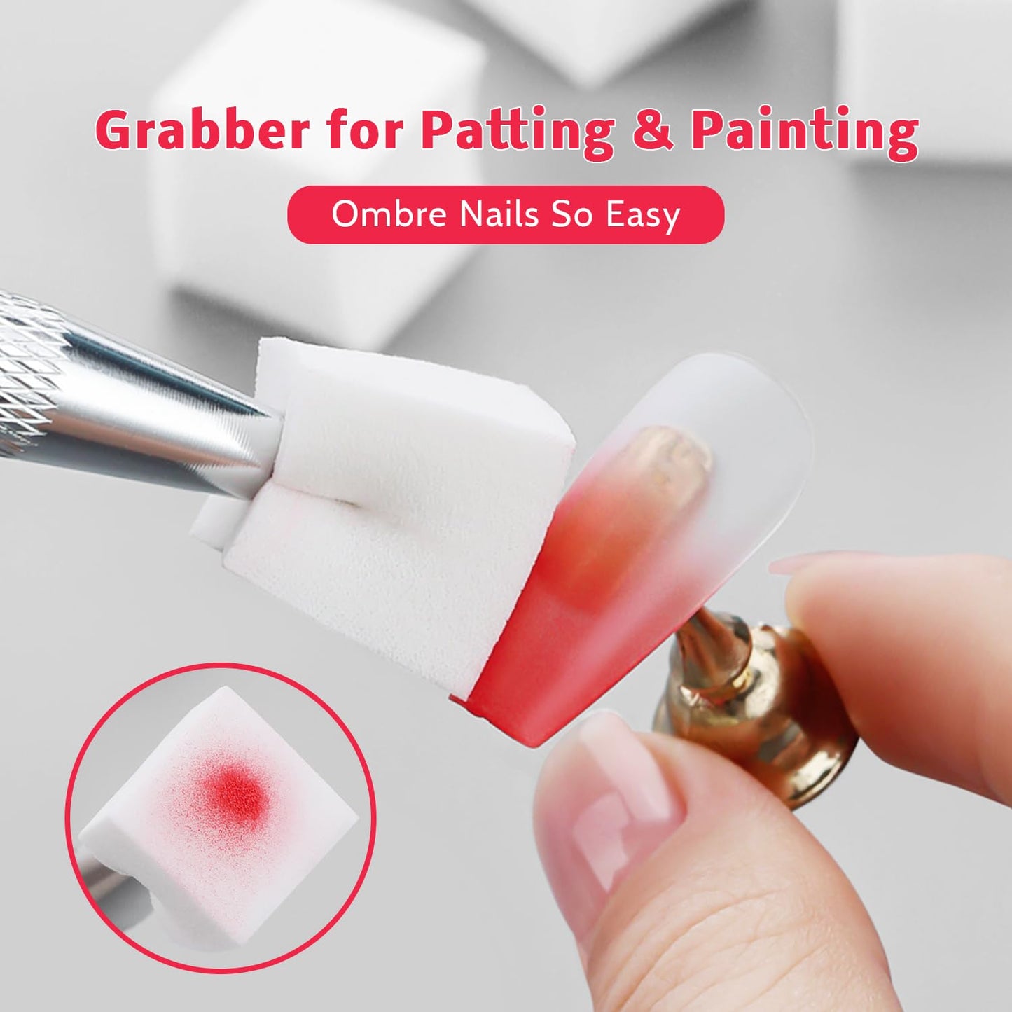 Sponge Pat Paint Nail Gel, 9 Colors Ombre Nails Gradient Gel Nail Blush Blooming Aura Nails Drawing Stripper Floral Painting Nail Art, No Wipe, UV/LED Curing (4 Colors A)