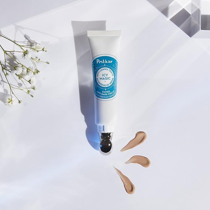 Polåar - Icy Magic Tinted Anti-dark Circles with Siberian Ginseng - Illuminates & smoothes eye contour - Universal shade - Fragrance-Free - 97% Natural, Vegan, Cruelty Free, Made in France - 0.4 Fl Oz