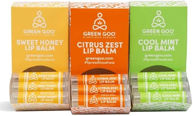Green Goo All-Natural Lip Balm, Sweet Honey, 0.15-Ounce Stick
