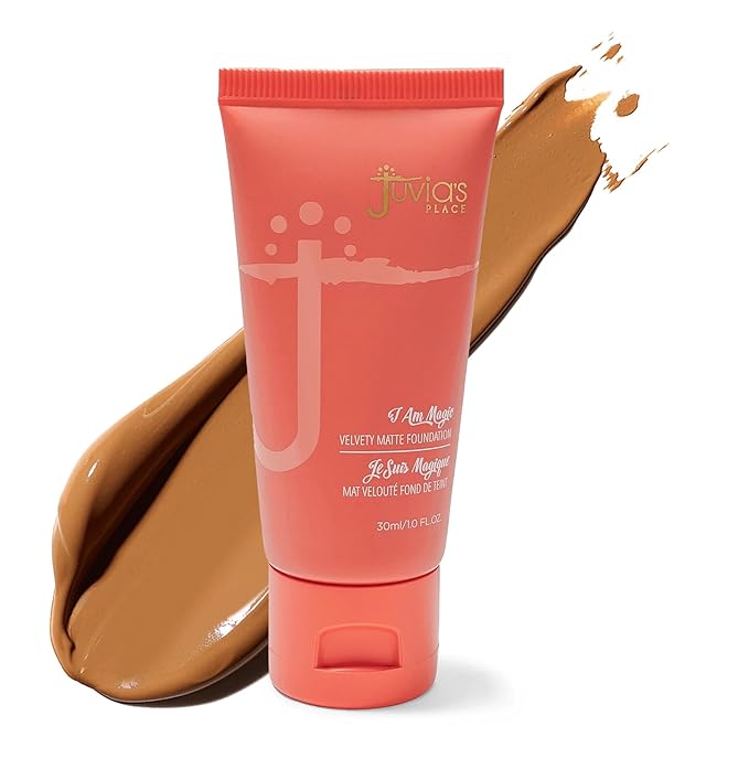 Juvia's Place I Am Magic Velvety Matte Liquid Foundation 435 - Punta Cana - Tan w/Neutral, Golden Undertone, Makeup Foundation Full Coverage, Lightweight, Long Wear, Velvety Matte Finish