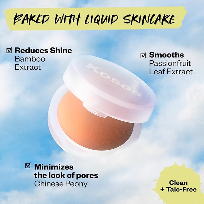 Kosas Cloud Set Face Setting Powder | Smoothing Shine Control, Soft, Sheer Setting Translucent Makeup Finish, Portable & Long-Lasting (Sheer Porcelain)