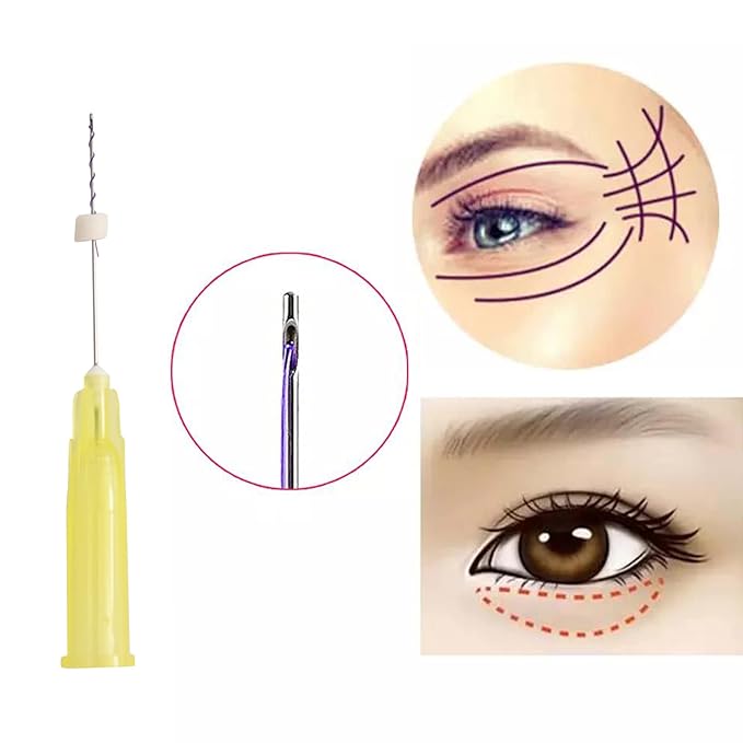 Pdo Threads Eye Lift for Eyes, Mono Screw Type, B-Type, 30G25MM, 20pcs