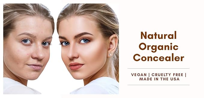Mom's Secret 100% Natural Concealer, Organic, Vegan, Gluten Free, Cruelty Free, Made in the USA, 0.11 oz. (Fresh 16)