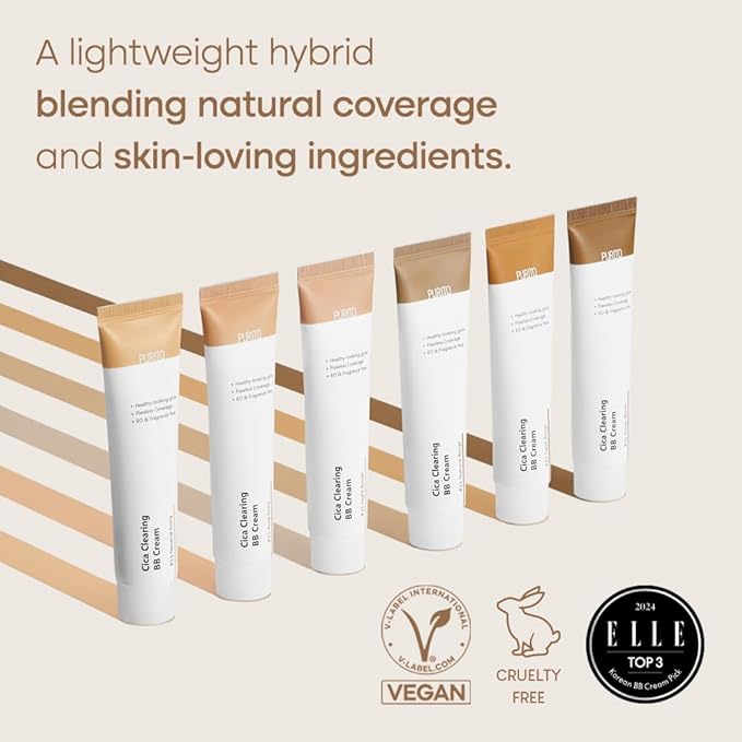 PURITO Cica Clearing BB Cream #23 Natural Beige 1 fl.oz / 30ml, Vegan bb cream, foundation, cruelty free