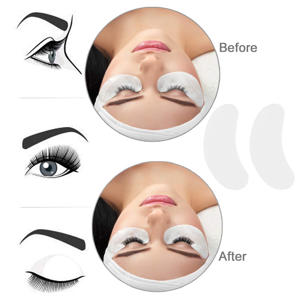 110 Pairs Eyelash Extension Gel Patches, Professional Lint Free Under Eye Pads Hydrogel Eye Mask for Beauty Salon False Lash Extensions Grafting