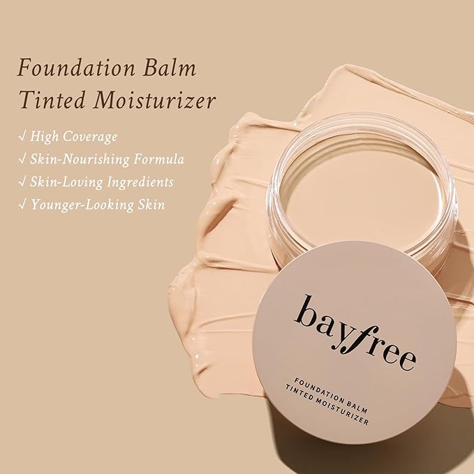 Foundation Balm, Matte Full Coverage Cream Foundation, Mature Skin Foundation, Creamy, Waterproof, Lightweight Face Makeup, 0.99 oz (FAIR)