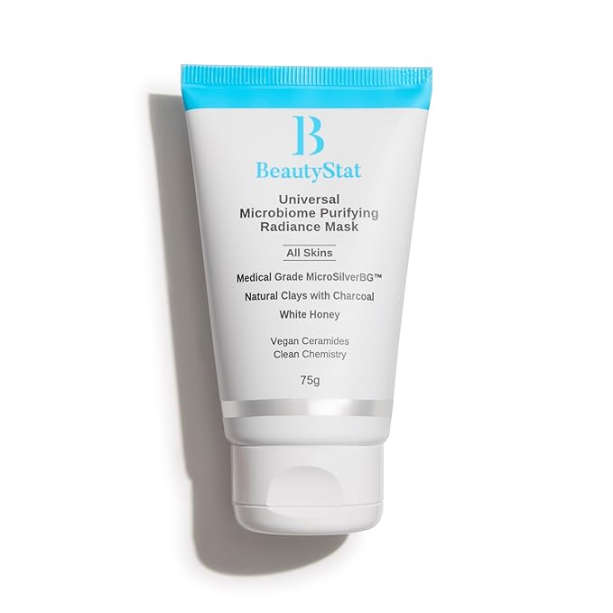 BeautyStat Universal Microbiome Purifying Radiance Mask, Cleansing Mask to Help Dimish Appearance of Pores + Purify Skin with Natural Clays (2.5 oz)