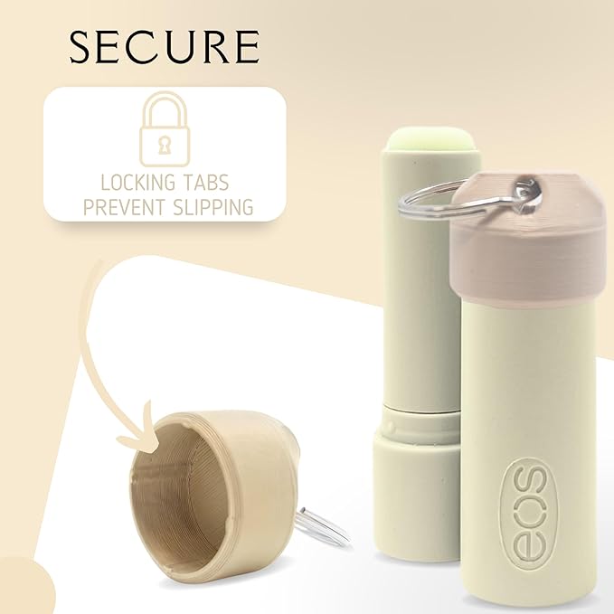 Keychain Holder EOS Lip Balm Stick (Keychain Only) - Travel Size Lip Balm Chapstick - Healing Stick - Made in USA