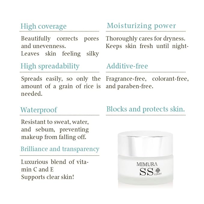 Smooth Skin Cover Foundation Primer 20g Pores Makeup Concealer Cream Coverage Japanese Waterproof Makeupbase