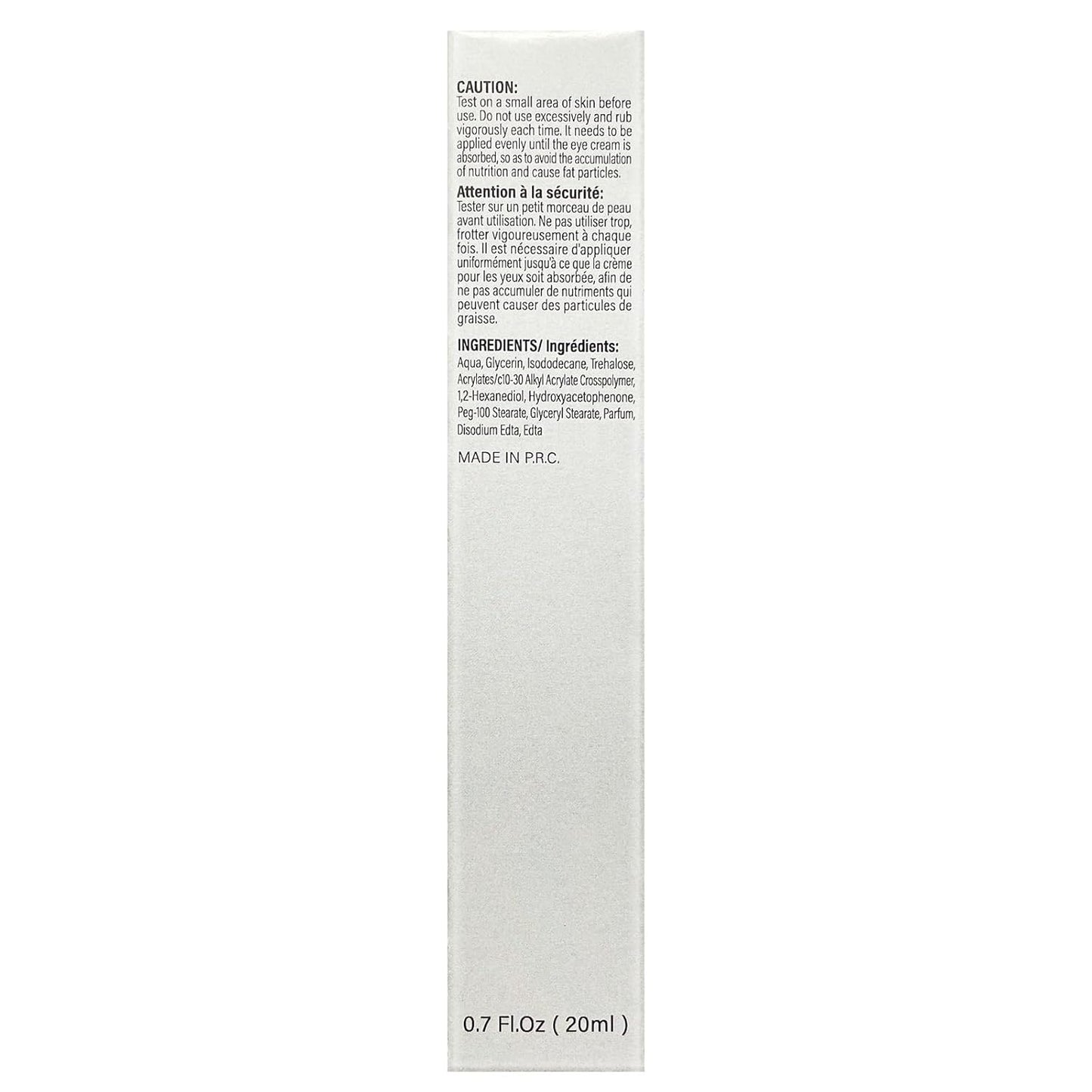 Caffeine Eye Cream and Under Eye Roller for Dark Circles and Puffiness, Fine Lines, Under-Eyes Bags, Eye Serum with Vitamin C, Hyaluronic Acid, Eye Cream 20 ml