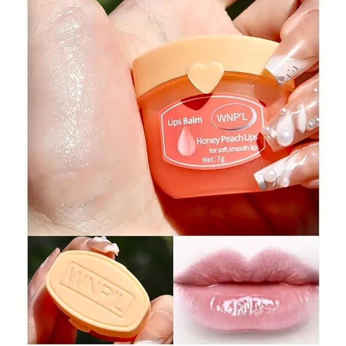Moisturizing Lip Balm - Honey Peach Lips, 1 Count (Pack of 1)