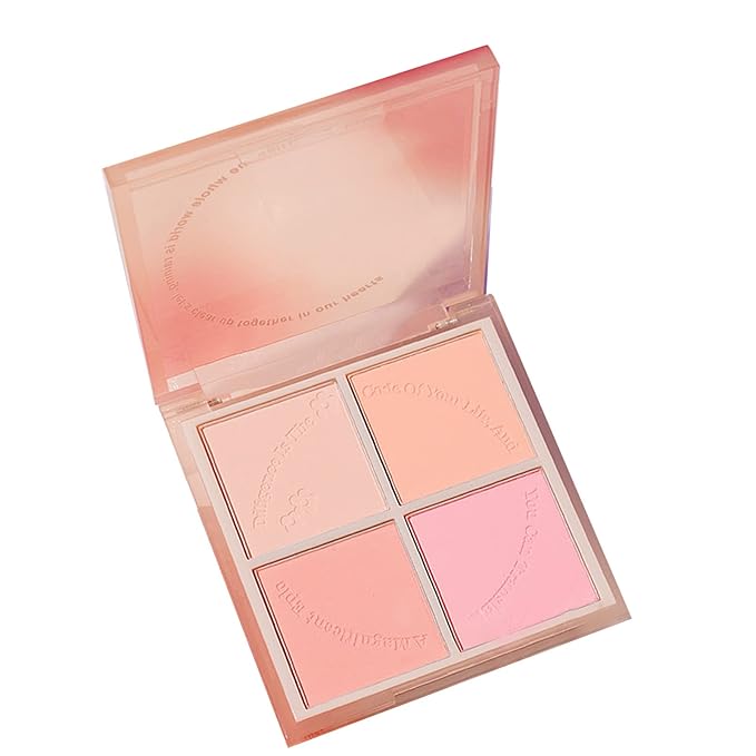 Powder Blush,Metallic Makeup Powder Blush Long Lasting Smooth Pigmented Single Color Shimmery Cosmetics Blush Blush Palette