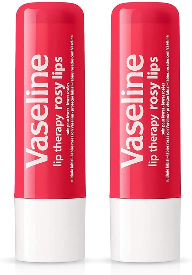 Vaseline Lip Therapy Stick with Petroleum Jelly Gift Set Includes Original, Rosy Lips and Aloe, 6 Count