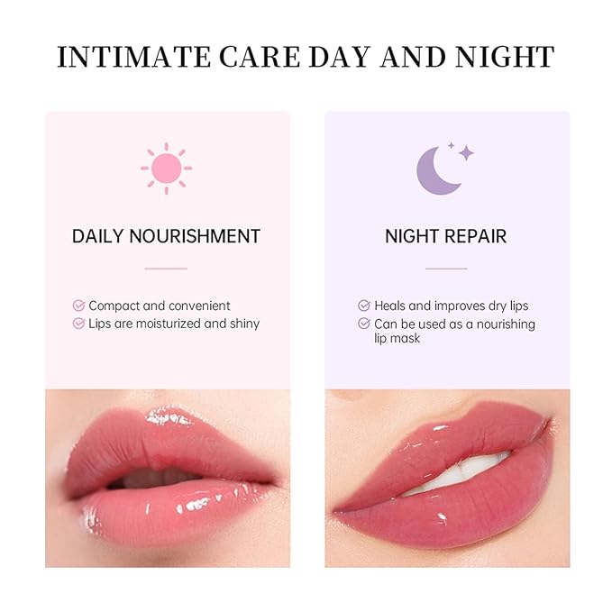 Lip Balm Plumps Hydrating Moisturizing Lip Mask Butter Repair Treatment, #4 Poppy, Glossy Finish, Vegan, Natural Ingredients, 0.5 Fl Oz