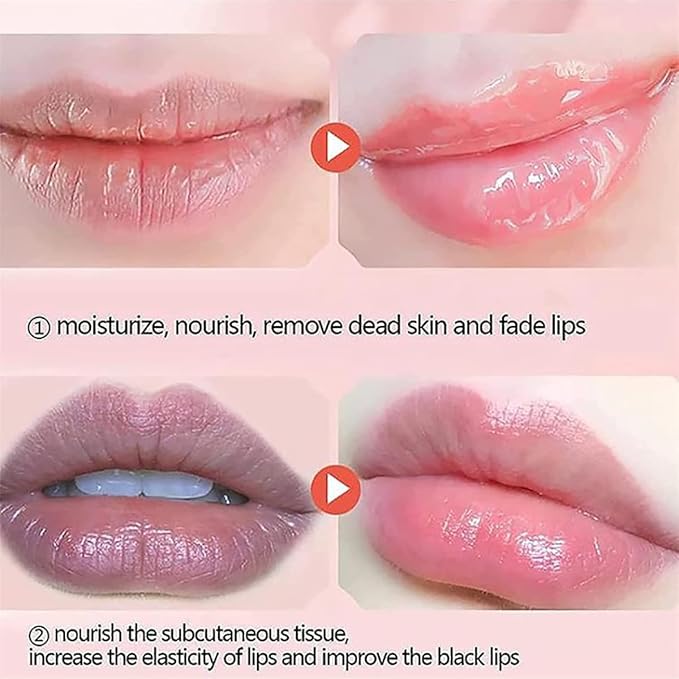 2 PCS Strawberry Lip Mask Lip Balm Honey Pot, Vitamin E & Moisturizing Propolis Sleeping Lip Mask Prevention Dry and Cracked Lip Scrubs Exfoliator (2 strawberry)