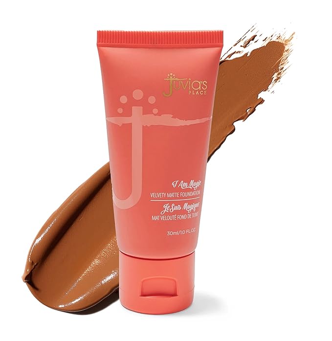 Juvia's Place I Am Magic Velvety Matte Liquid Foundation 310 - Burkina - Dark w/Neutral, Warm Undertone, Makeup Foundation Full Coverage, Lightweight, Long Wear, Velvety Matte Finish