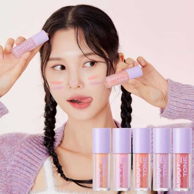 Fluffy Air Blusher 5 Colors - Lightweight Melting Liquid Blush for Colorful Cheeks, Highly Pigmented, Cheekbones and Eye Makeup, Soft Matte Finish, Buildable Formula (03 DEAR PEACH)