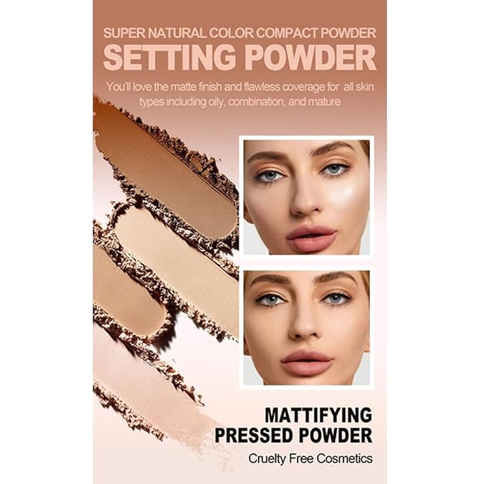 Pressed Face Powder Makeup Mineral Foundation Finishing Powder Pressed Finishing and Setting Powder Loose Setting Powder Makeup #08
