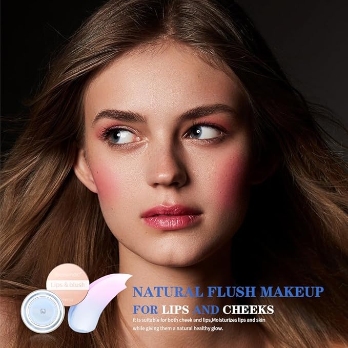 Color Change Blush Clear Liquid Blush Cream Moisturizing Blusher Halo dyeing naturally Blush Rouge Multi-use Makeup Cream For Cheeks Face Lips Waterproof Blush Gel Lip Oil (#1)