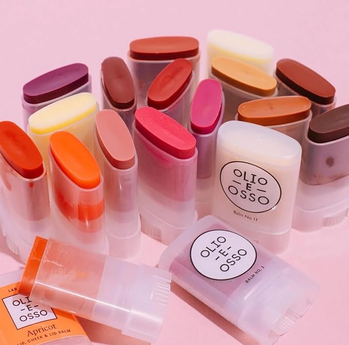 Olio E Osso - Natural Lip + Cheek Balm | Natural, Non-Toxic, Clean Beauty (No. 3 Crimson, 0.35 oz | 10 g)