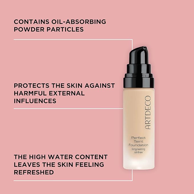 ARTDECO Perfect Teint Foundation - Olive Beige N°56 - Lightweight Liquid Formula - Medium to Full Coverage - Without Mask-Like Effect - Conceals Imperfections - Vegan Makeup - Hyaluron - 0.67 Fl Oz