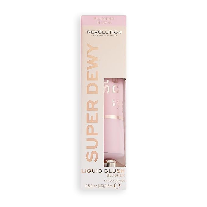 Makeup Revolution Superdewy Liquid Blush, Lightweight Buildable & Blendable Blusher for Cheeks, Ultra Pigmented, Vegan & Cruelty Free, Blushing In Love, 0.5fl.oz