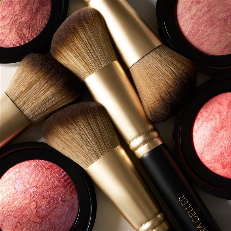 LAURA GELLER NEW YORK Baked Blush-n-Brighten Marbleized Blush + Angled Brush (11 Summer Orchid, 47mm)